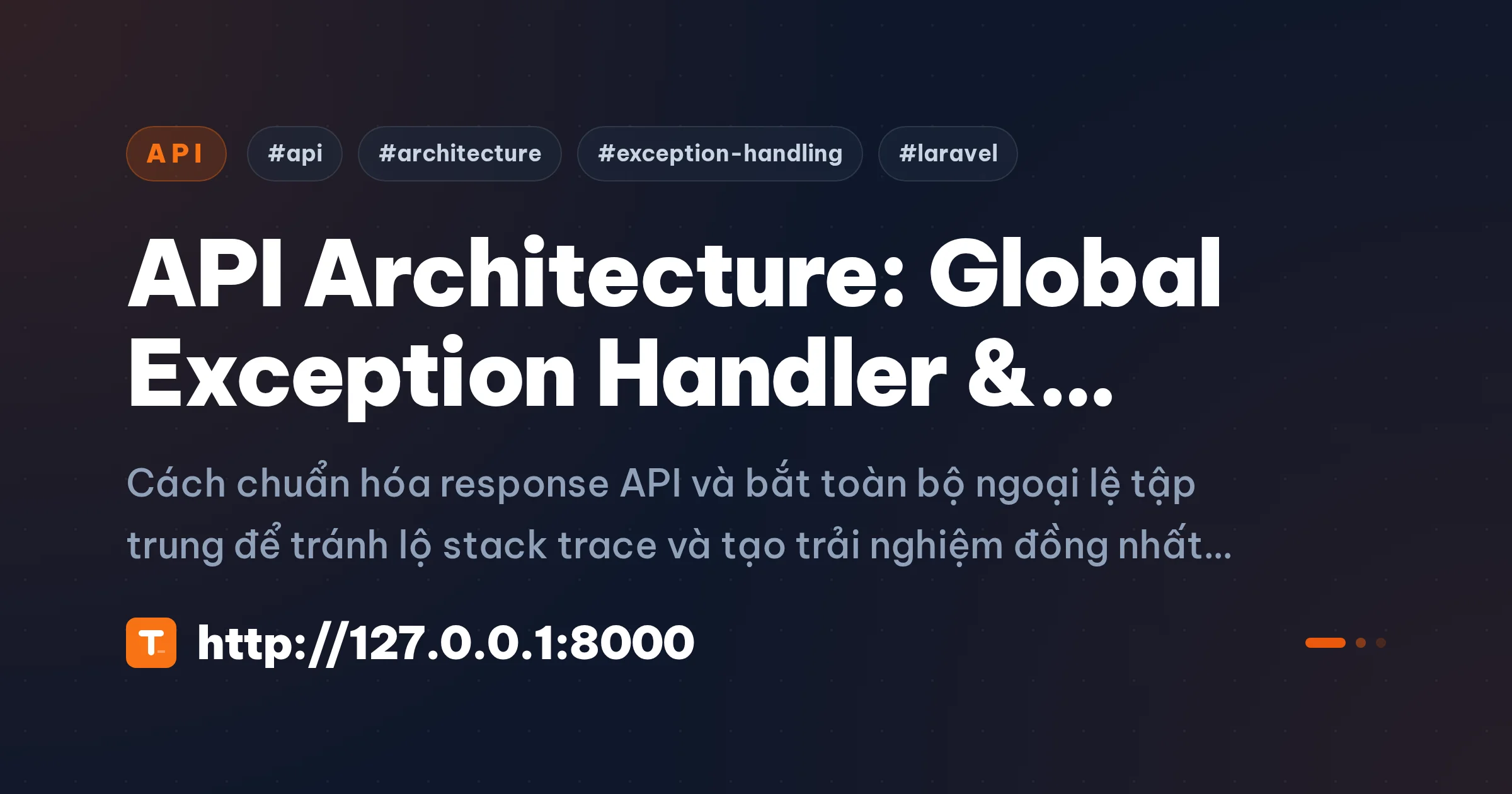API Architecture: Global Exception Handler & Standard Response