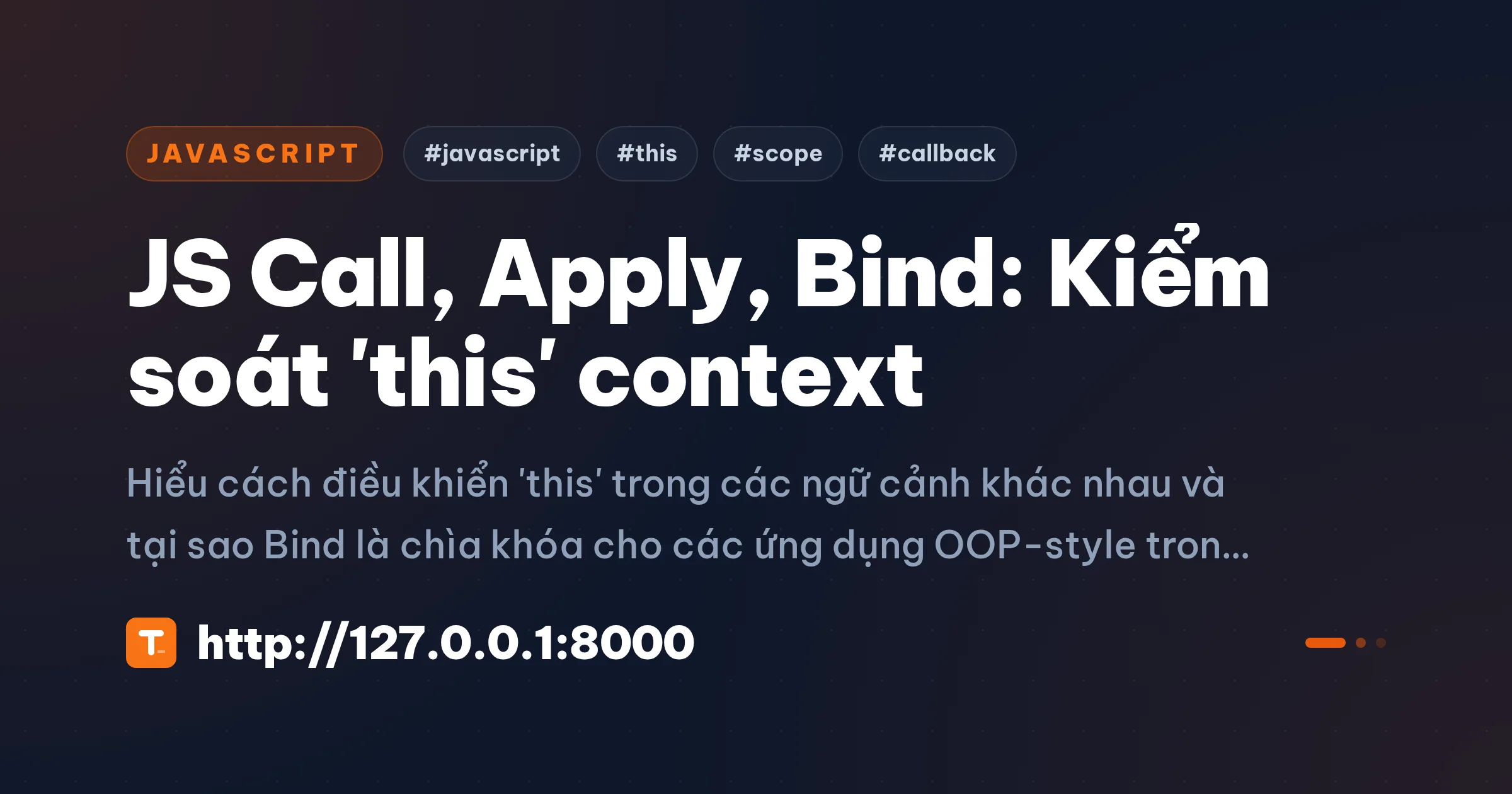 JS Call, Apply, Bind: Kiểm soát 'this' context